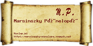 Marsinszky Pénelopé névjegykártya